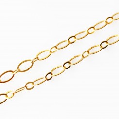 Cable Necklace - Gold Tone - 30 inch